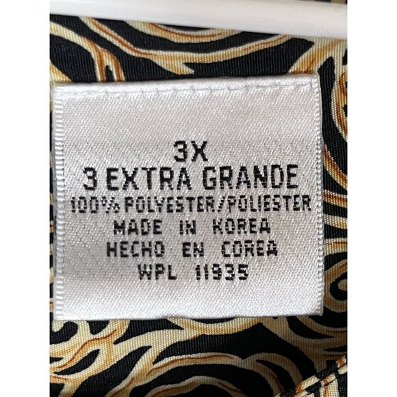 Liz Baker Metallic Floral 3X Black Retro Classic Chic Glam Preppy Geometric 80s - Picture 3 of 11